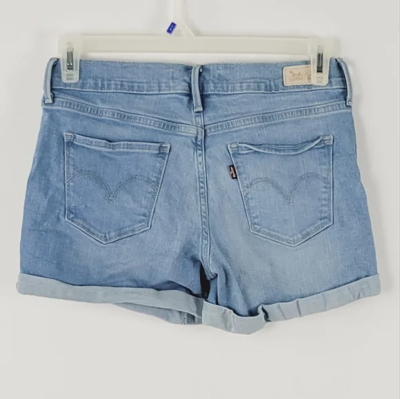 LEVI'S Denim Blue Jean Shorts Size 27 - Picture 4 of 7